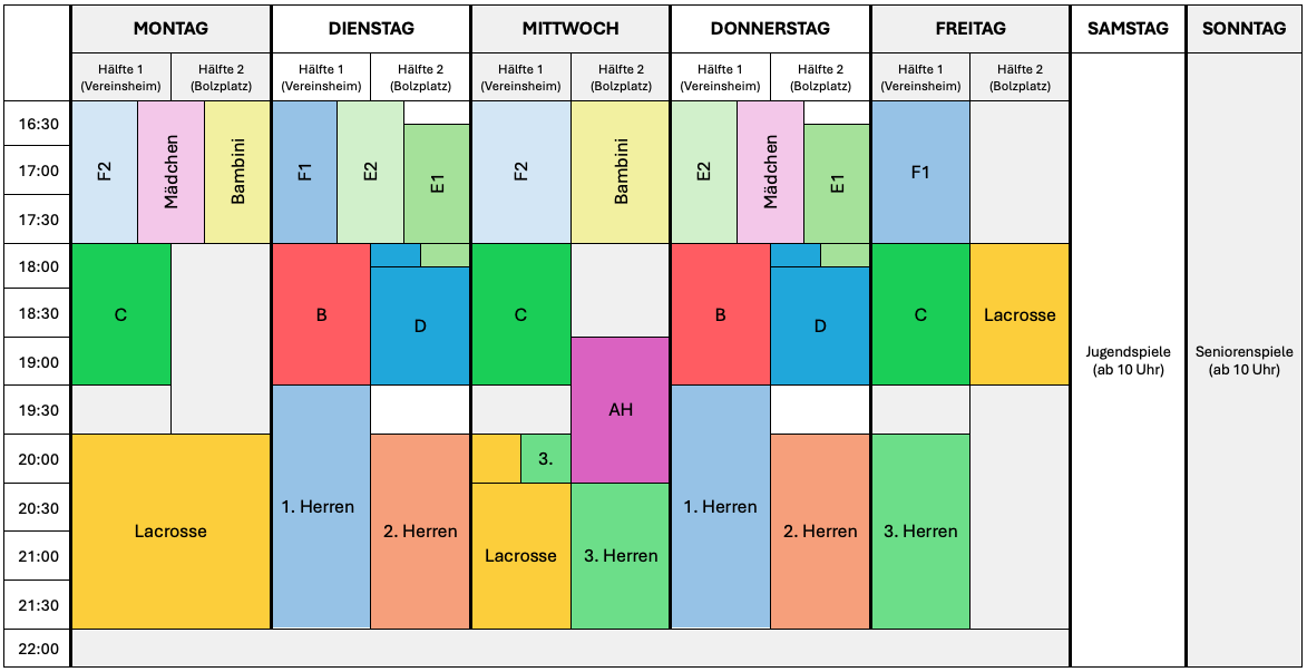Platzbelegung - VfL 1905 Aachen