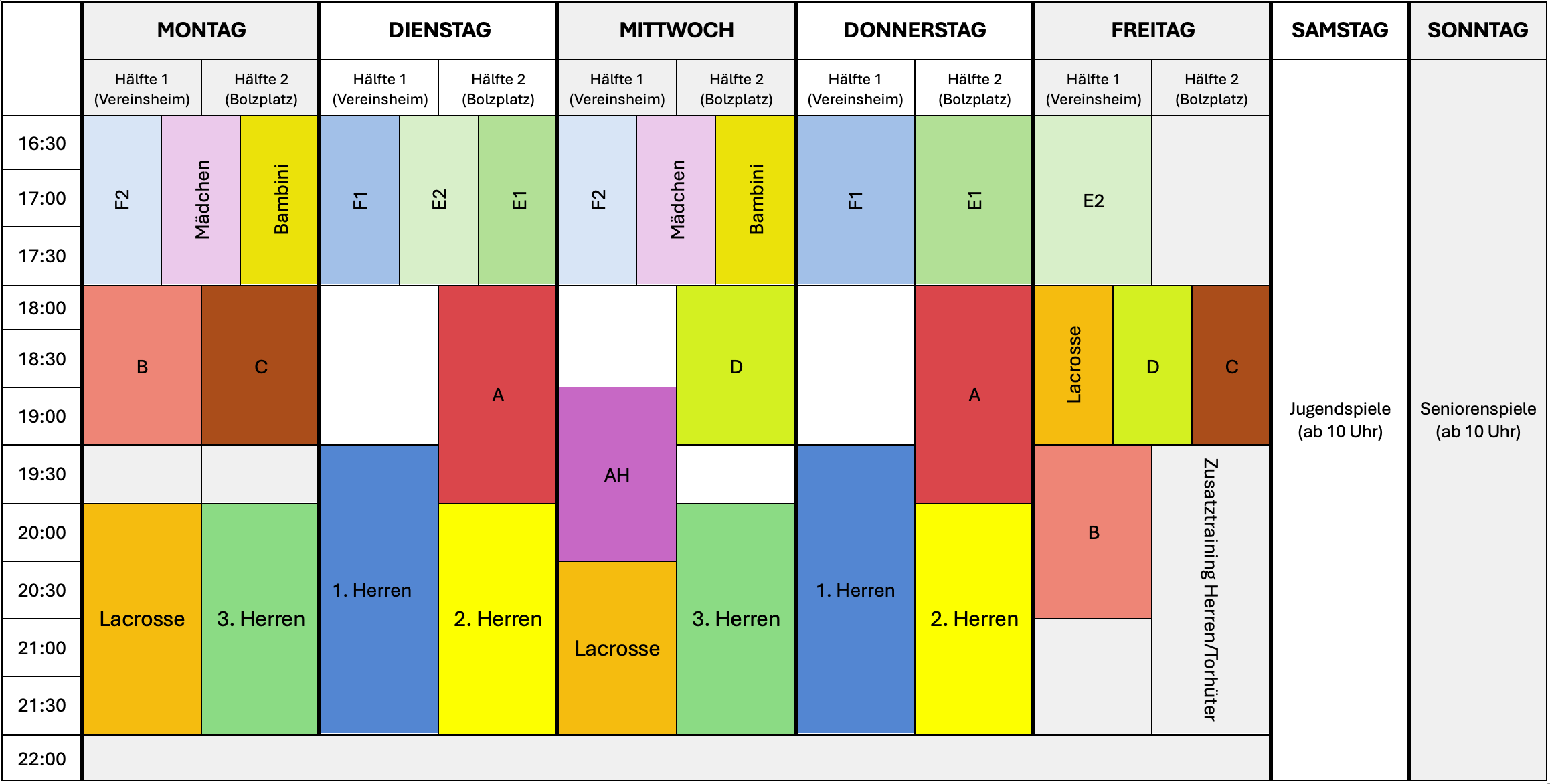 Platzbelegung - VfL 1905 Aachen